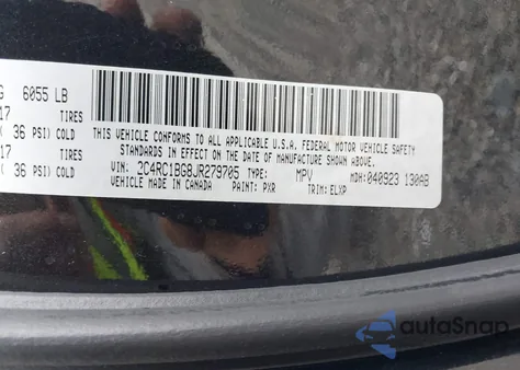 2018 Chrysler Pacifica Touring L z USA, uszkodzony, nr VIN 2C4RC1BG8JR279705